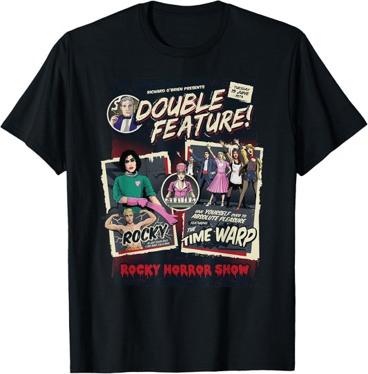 Rocky Horror Show Double Feature Posters T-Shirt - T-Shirt | Black