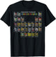 Super Mario Periodic Table Of Character Panel Grid T-Shirt - T-Shirt | Black