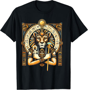 Egyptian Mythology Lioness Egypt Ancient Goddess Sekhmet T-Shirt - T-Shirt | Black