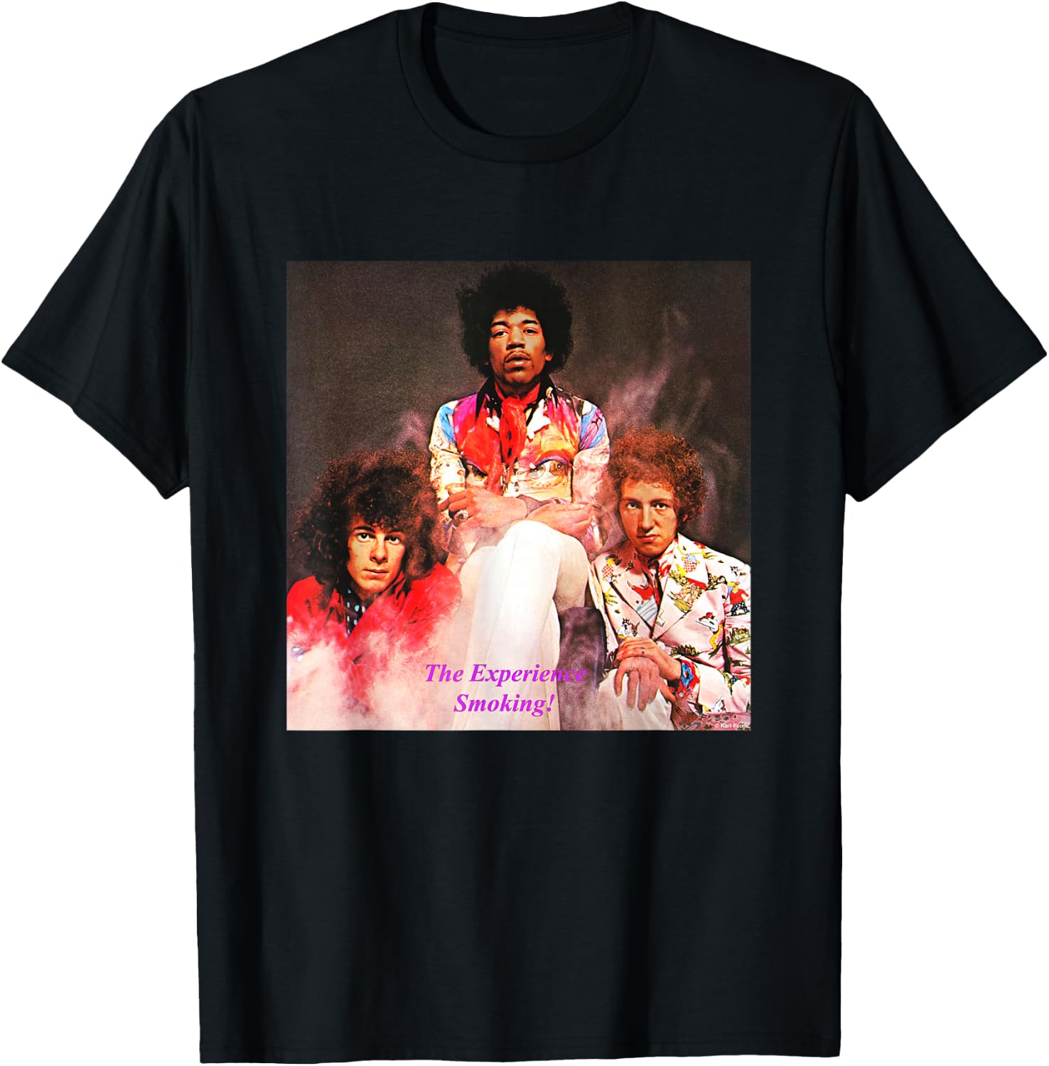 Karl Ferris Electric Ladyland Jimi Hendrix Smoking T-Shirt - T-Shirt | Black