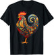 Chicken Mandala Animal Motif Illustration Chicken T-Shirt - T-Shirt | Black