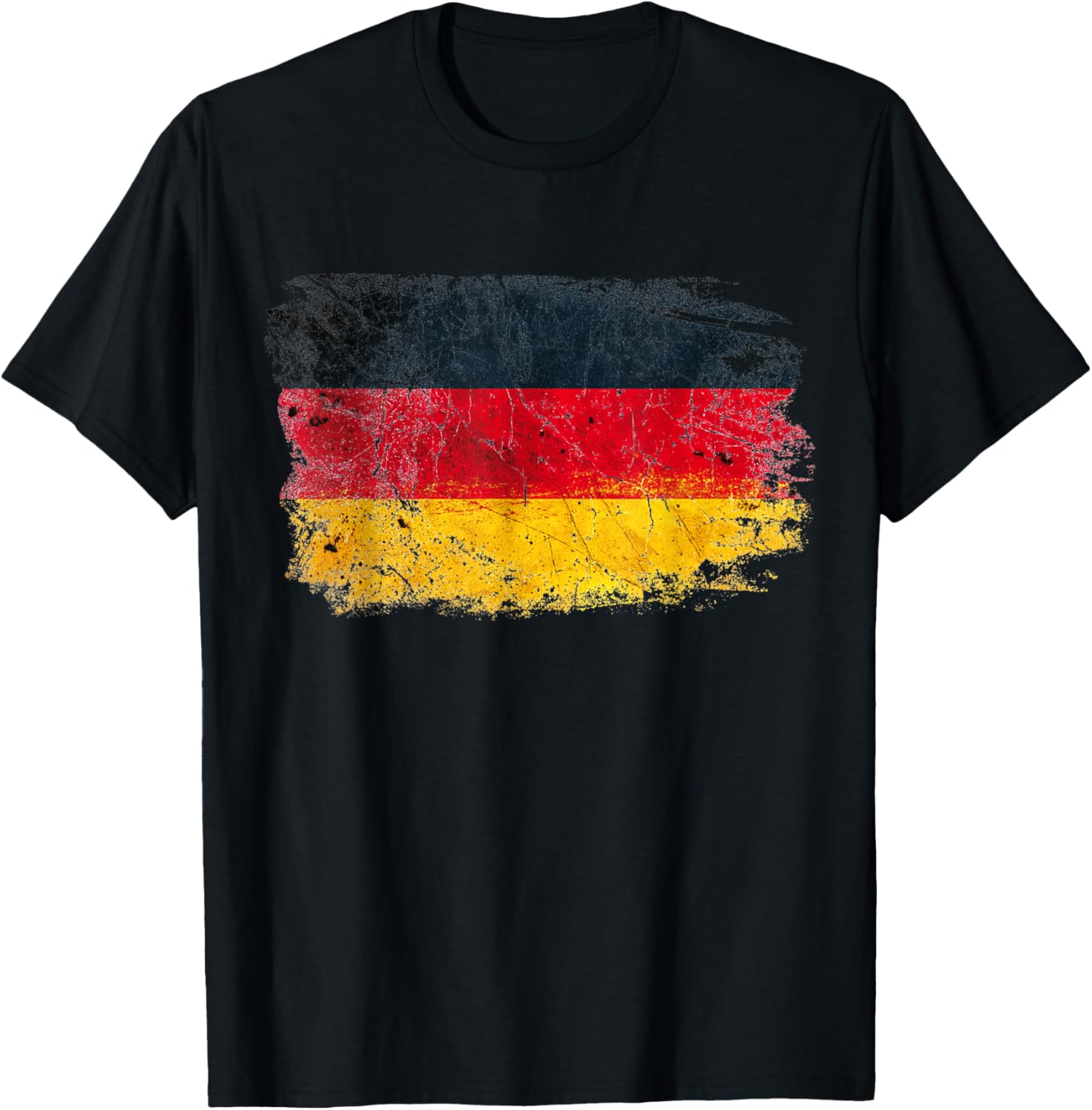 Germany Deutschland German Flag Vintage Graphic T-Shirt - T-Shirt | Black