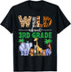 Wild About 3rd Grade Teacher Student Third Grade Zoo Safari T-Shirt - T-Shirt | Black
