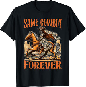 Bachelorette Rodeo Western Bride Funny Same Cowboy Forever T-Shirt - T-Shirt | Black