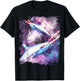 Laser Beam Eyes Shark in Space T-Shirt - T-Shirt | Black