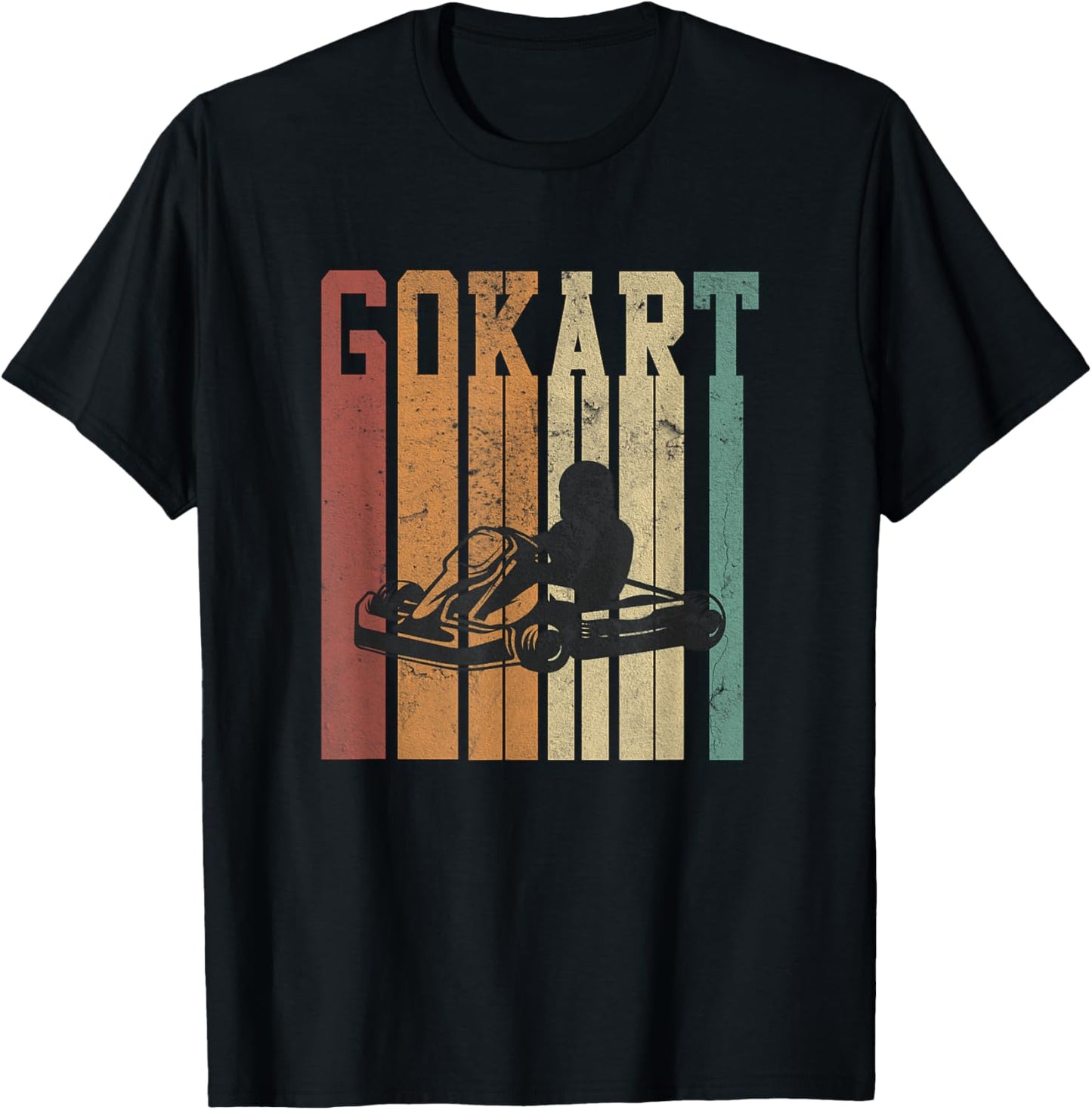 Go Kart Racer Retro Funny Karting Championship Winner T-Shirt - T-Shirt | Black
