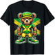Jamaica Flag Teddy Bear Jamaican T-Shirt - T-Shirt | Black