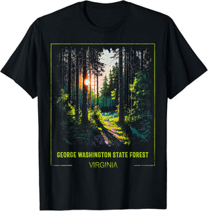 George Washington State Forest Virginia T-Shirt - T-Shirt | Black