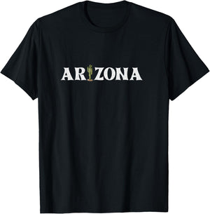 Arizona State Gift Souvenir | Arizona Cactus T-Shirt - T-Shirt | Black