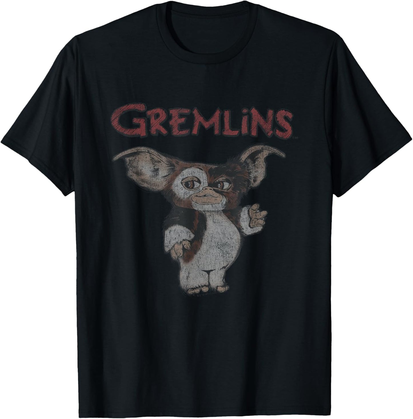 Gremlins Faded Gremlins - Officially Licensed by Warner Brothers - Black - - Short Sleeve - - Regular Fit - Small T-Shirt - T-Shirt | Black