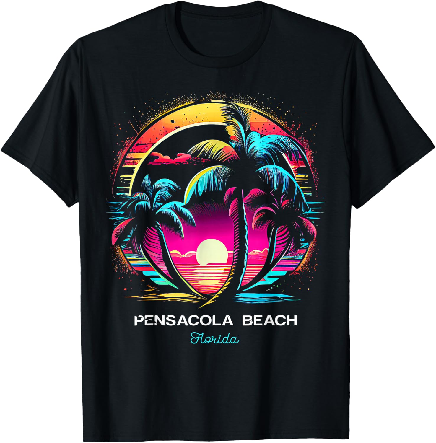 Pensacola Beach Florida T-Shirt - T-Shirt | Black