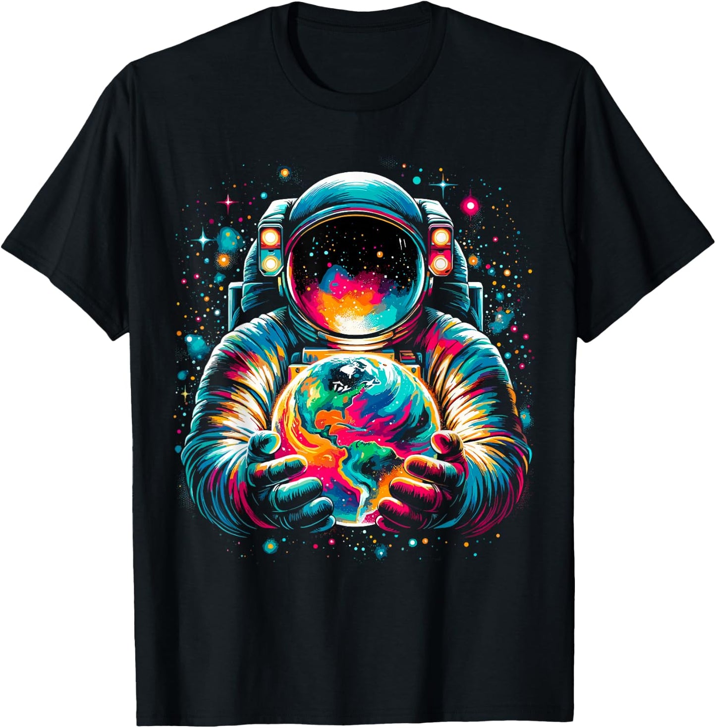 Astronaut Planets Astronaut Space T-Shirt - T-Shirt | Black