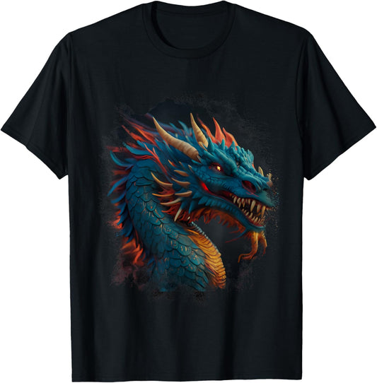 Dragon Chinese Mythical Creature Japanese T-Shirt - T-Shirt | Black
