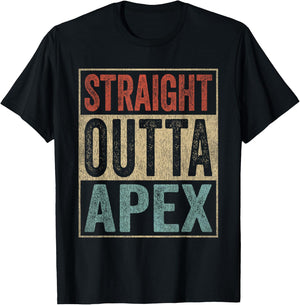 Retro Apex Stuff Clothing Straight Outta Apex T-Shirt - T-Shirt | Black