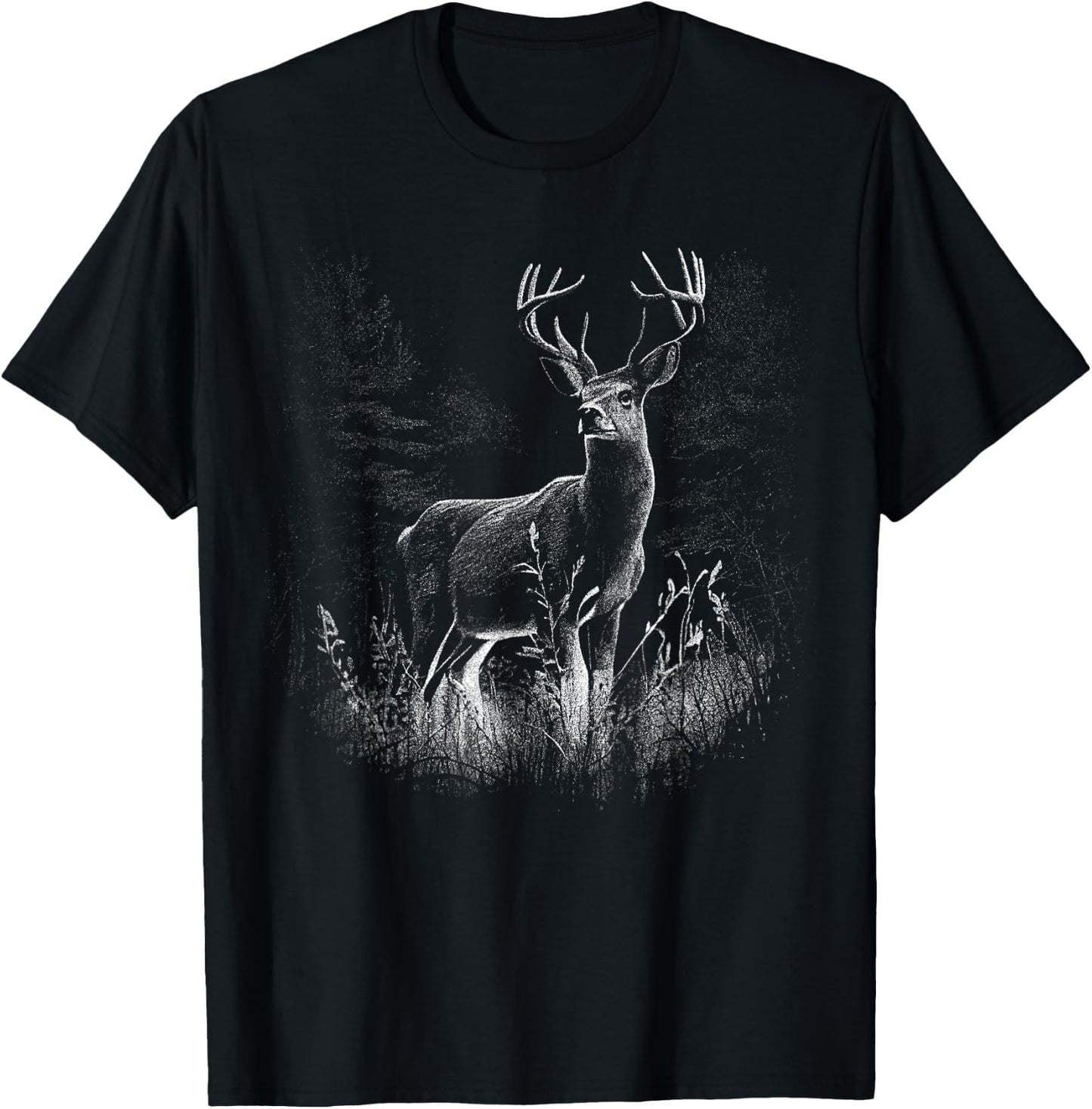 Deer in the forest nature animals deer lovers T-Shirt - T-Shirt | Black