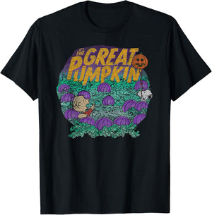 Peanuts Halloween Linus Snoopy Great Pumpkin T-Shirt - T-Shirt | Black