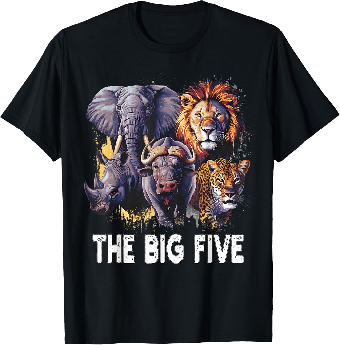 South Africa Big 5 Wildlife For South Africans T-Shirt - T-Shirt | Black
