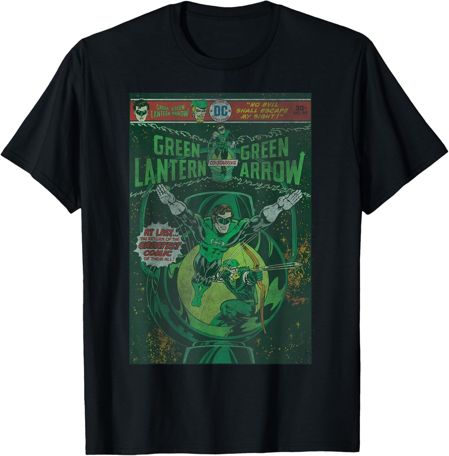 DC Comics Green Lantern and Green Arrow Comic Cover Small T-Shirt - T-Shirt | Black