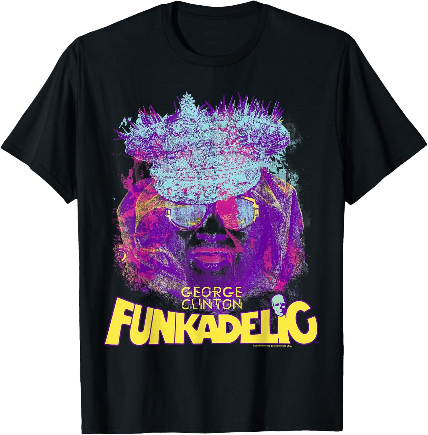 George Clinton Crown and Sunglasses T-Shirt - T-Shirt | Black