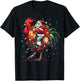Chicken Lover Xmas Funny Santa Riding Chicken Christmas 2025 T-Shirt - T-Shirt | Black