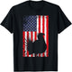 Sage Grouse American Flag Vintage Western Bird Country T-Shirt - T-Shirt | Black