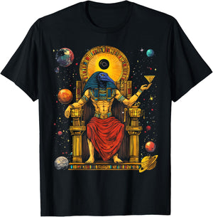 Thoth Egyptian God Egyptian Mythology Pyramid Ancient Egypt T-Shirt - T-Shirt | Black