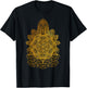 Geometric Tribal Seed Of Life Sacred Geometry Mandala Art T-Shirt - T-Shirt | Black