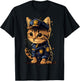 Cute working Cat Police Officer Men Women T-Shirt - T-Shirt | Black