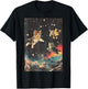 Funny Kittens Cat in Space Cute Vintage Art Retro T-Shirt - T-Shirt | Black