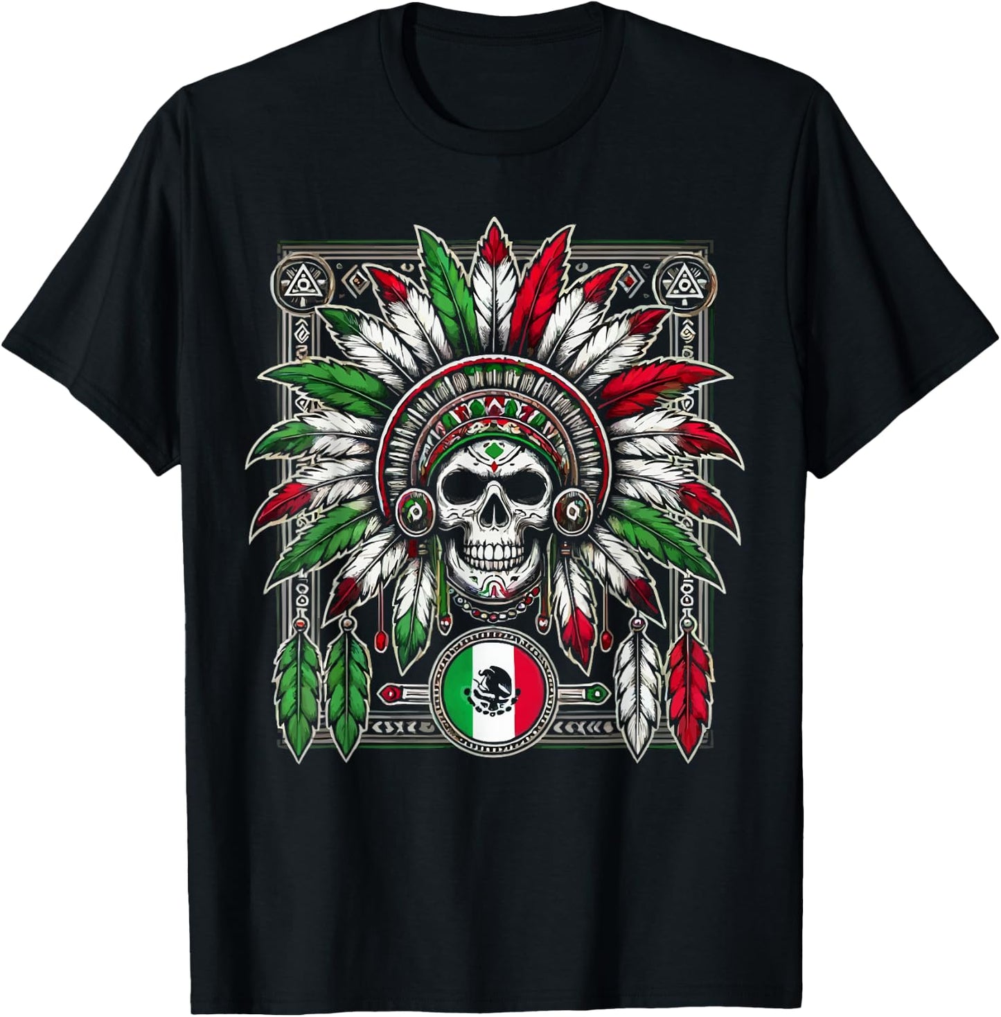 Aztec Warrior Mayan Indigenous Mexican Aztec Jaguar T-Shirt - T-Shirt | Black