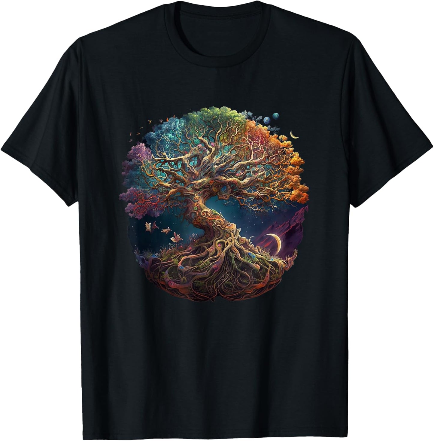 Tree Of Life Gift The Tree Of Life Meditation T-Shirt - T-Shirt | Black