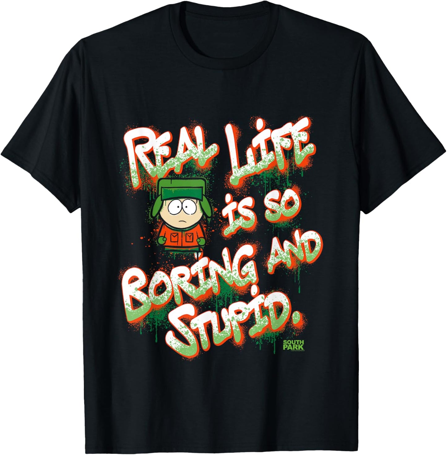 South Park Kyle Real Life Graffiti T-Shirt - T-Shirt | Black