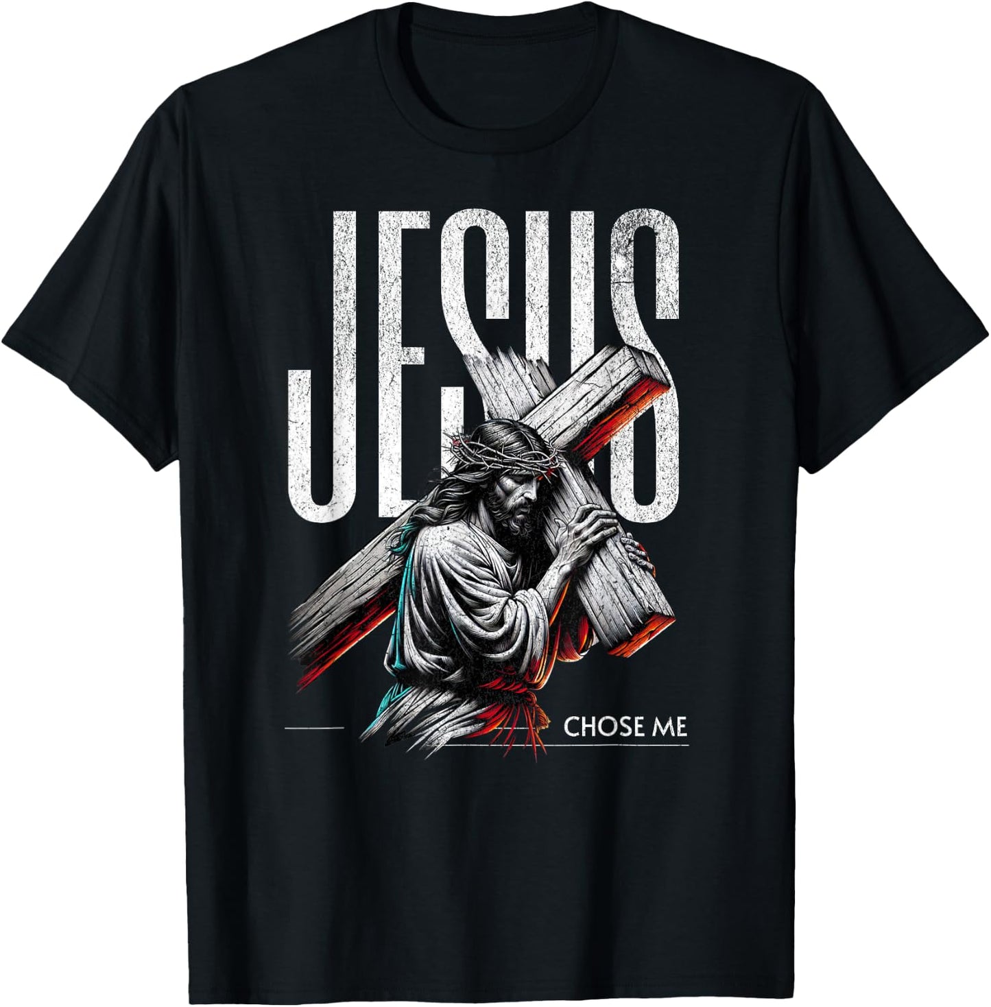 Jesus Chose Me, GOD Loving Christian Faith in Christ T-Shirt - T-Shirt | Black