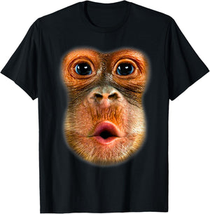 Monkey Stomach Funny Meme Cool Trending Viral Video T-Shirt - T-Shirt | Black