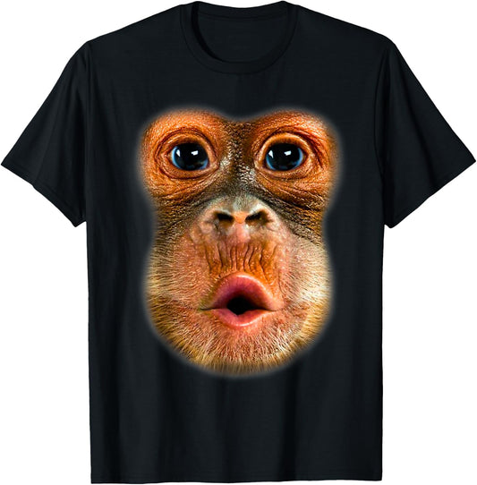 Monkey Stomach Funny Meme Cool Trending Viral Video T-Shirt - T-Shirt | Black