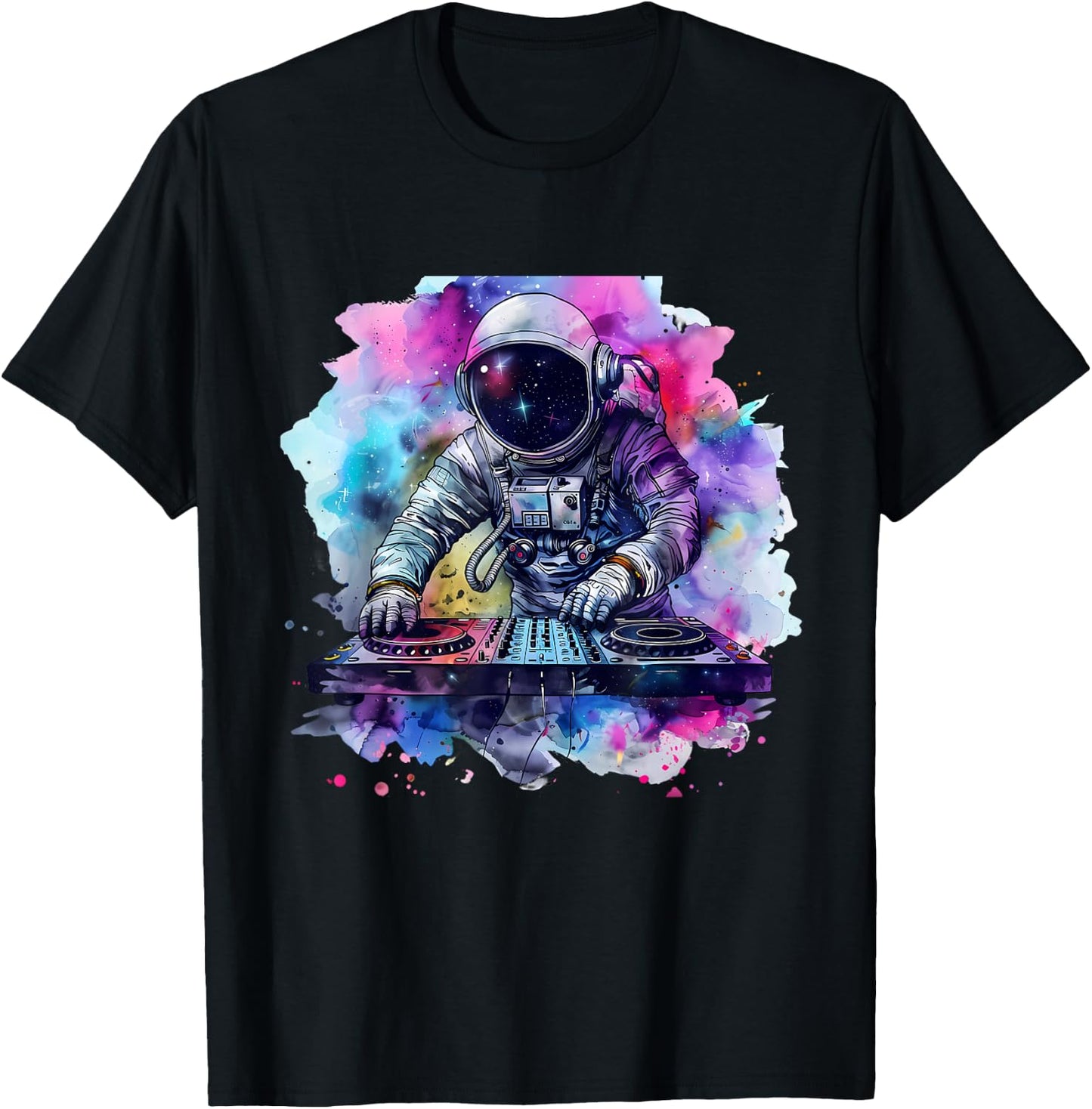 Astronaut DJ Turntable DJ Astronaut Beatmaker Music Producer T-Shirt - T-Shirt | Black
