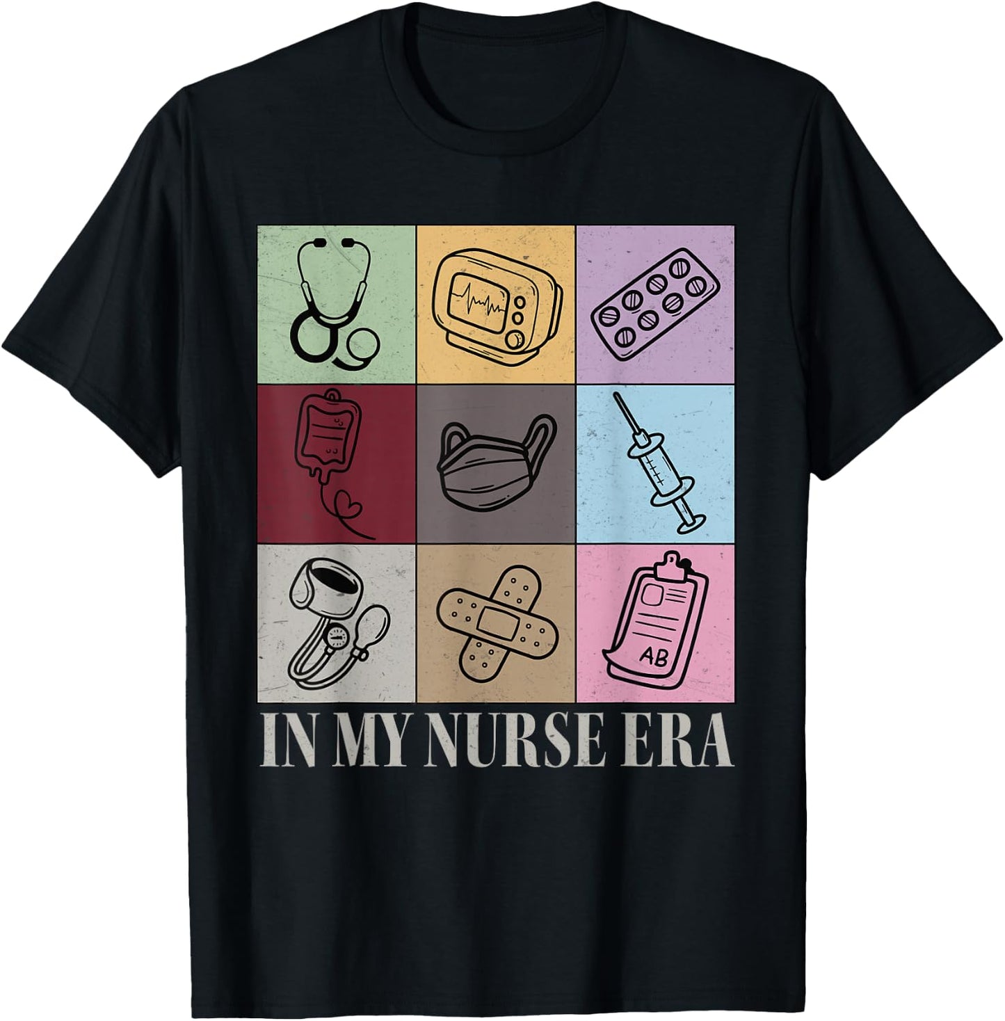In My Nurse Era Shirt Women Girl Nursing School Nurse T-Shirt - T-Shirt | Black