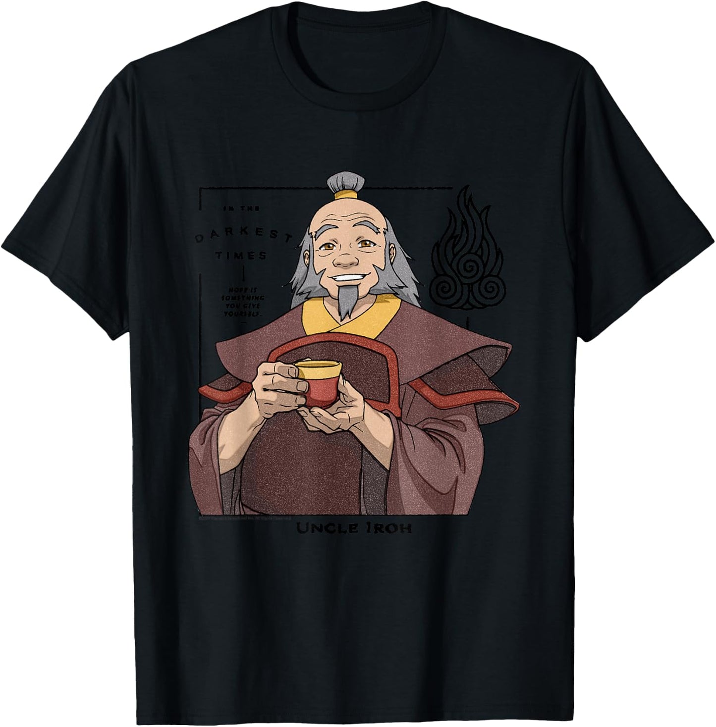 Avatar The Last Airbender Uncle Iroh Firebending Master T-Shirt - T-Shirt | Black