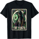 Tarot Card The Toker 420 Cannabis Skeleton Stoner Weed Goth T-Shirt - T-Shirt | Black