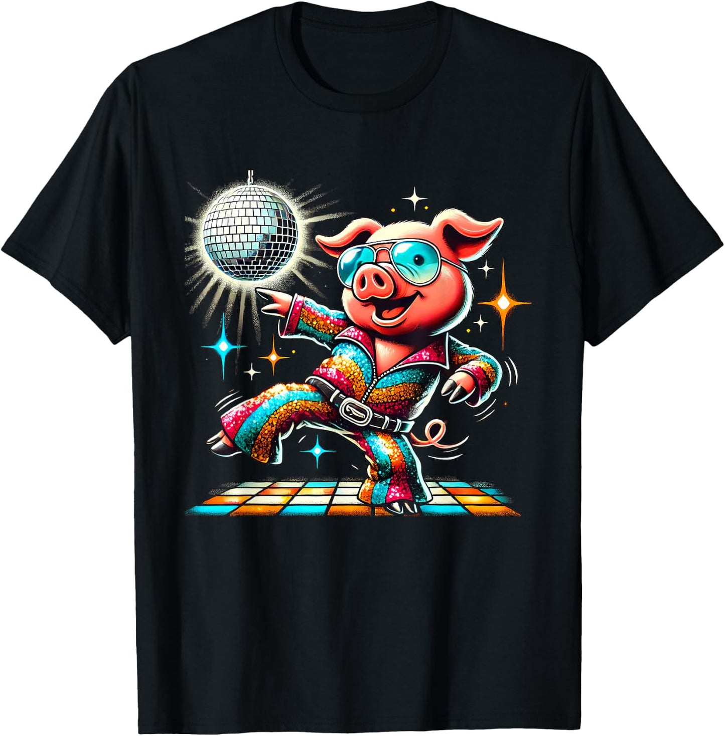 Aesthetic Pig Disco T-Shirt - T-Shirt | Black