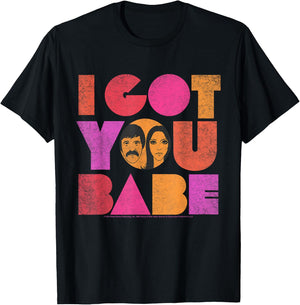 Sonny and Cher I Got You Babe T-Shirt - T-Shirt | Black