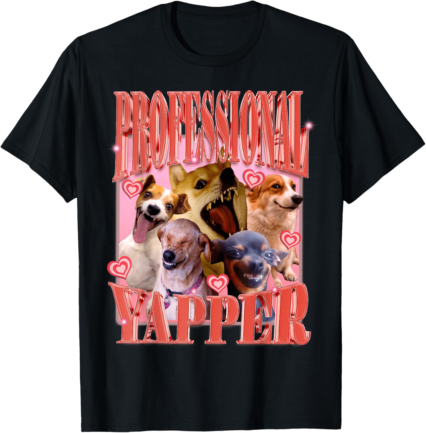 Professional Yapper dog Funny Oddly Specific Meme Women Kids T-Shirt - T-Shirt | Black