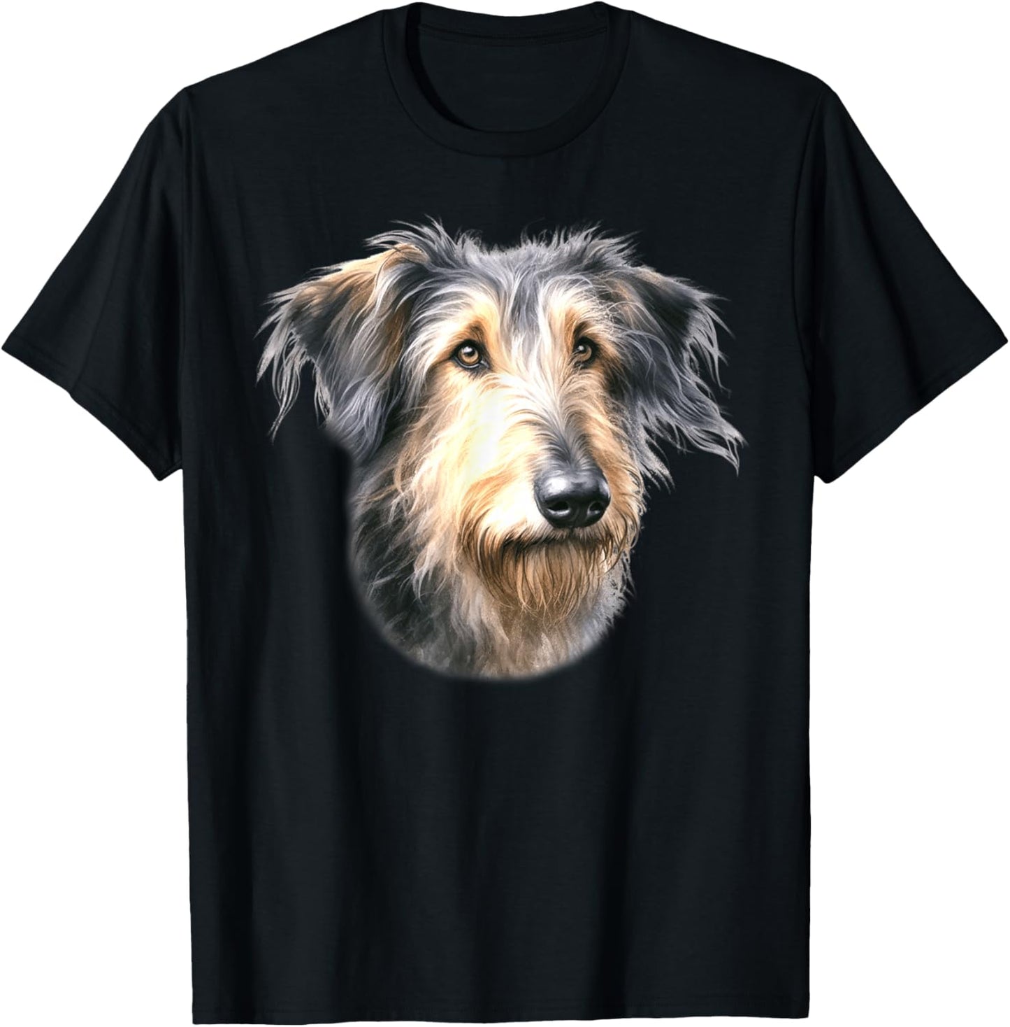 Irish Wolfhound Dog Portrait T-Shirt - T-Shirt | Black