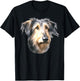 Irish Wolfhound Dog Portrait T-Shirt - T-Shirt | Black