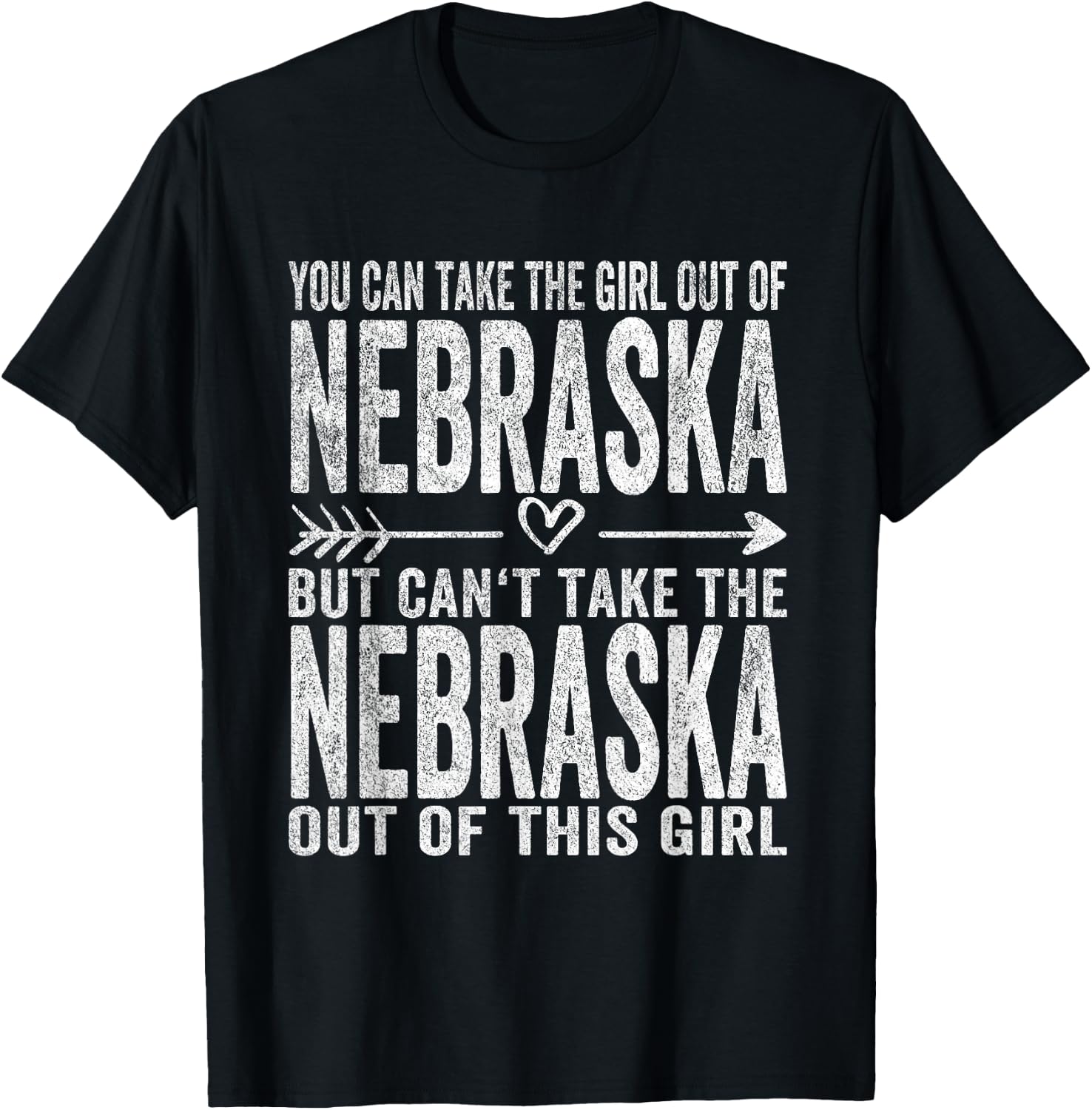 Girl Out Of Nebraska Hometown Home Nebraska T-Shirt - T-Shirt | Black