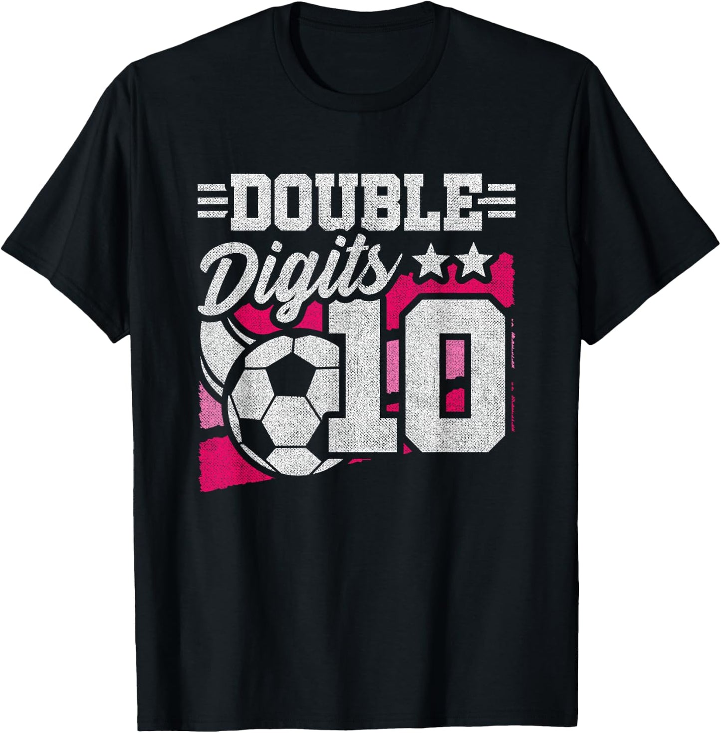 Soccer Girl Birthday 10 Year Old Double Digits 10th Birthday T-Shirt - T-Shirt | Black