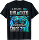Level 15 Unlocked Awesome Since 2011 15th Birthday Gaming T-Shirt - T-Shirt | Black