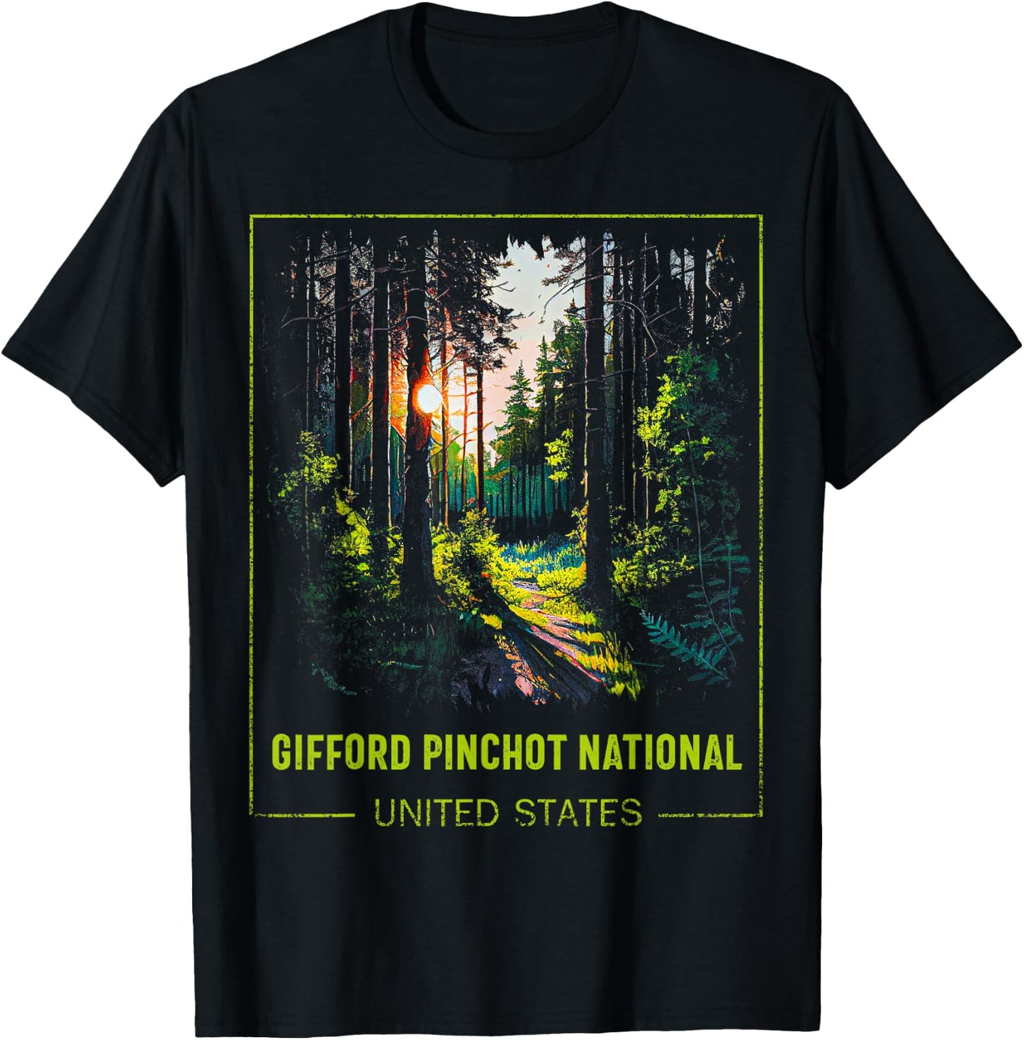 Gifford Pinchot National United States T-Shirt - T-Shirt | Black