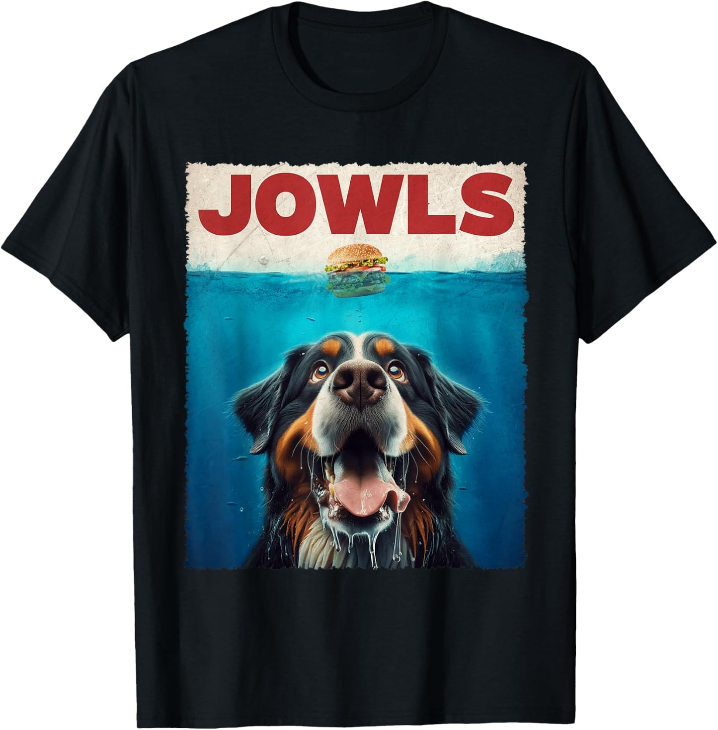 Bernese Mountain Dog Jowls Classic Adorable Animal Outfits Women Girls Kids T-Shirt - T-Shirt | Black