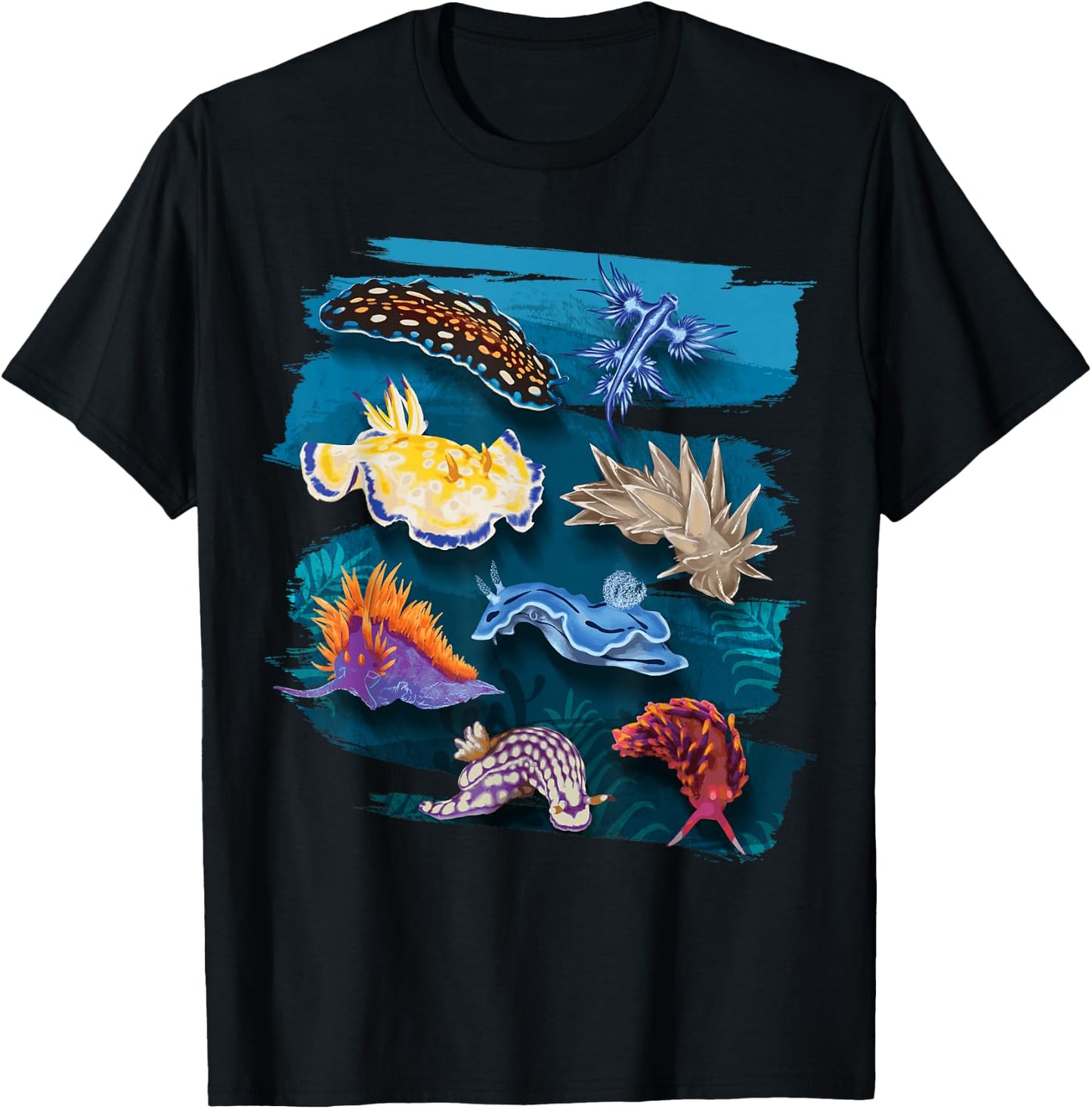 Nudibranch Oceanography Sea Slug Biologist Aquarists T-Shirt - T-Shirt | Black